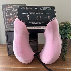 NWT Pink Bling Juicy Couture Memory Foam Travel Pillow